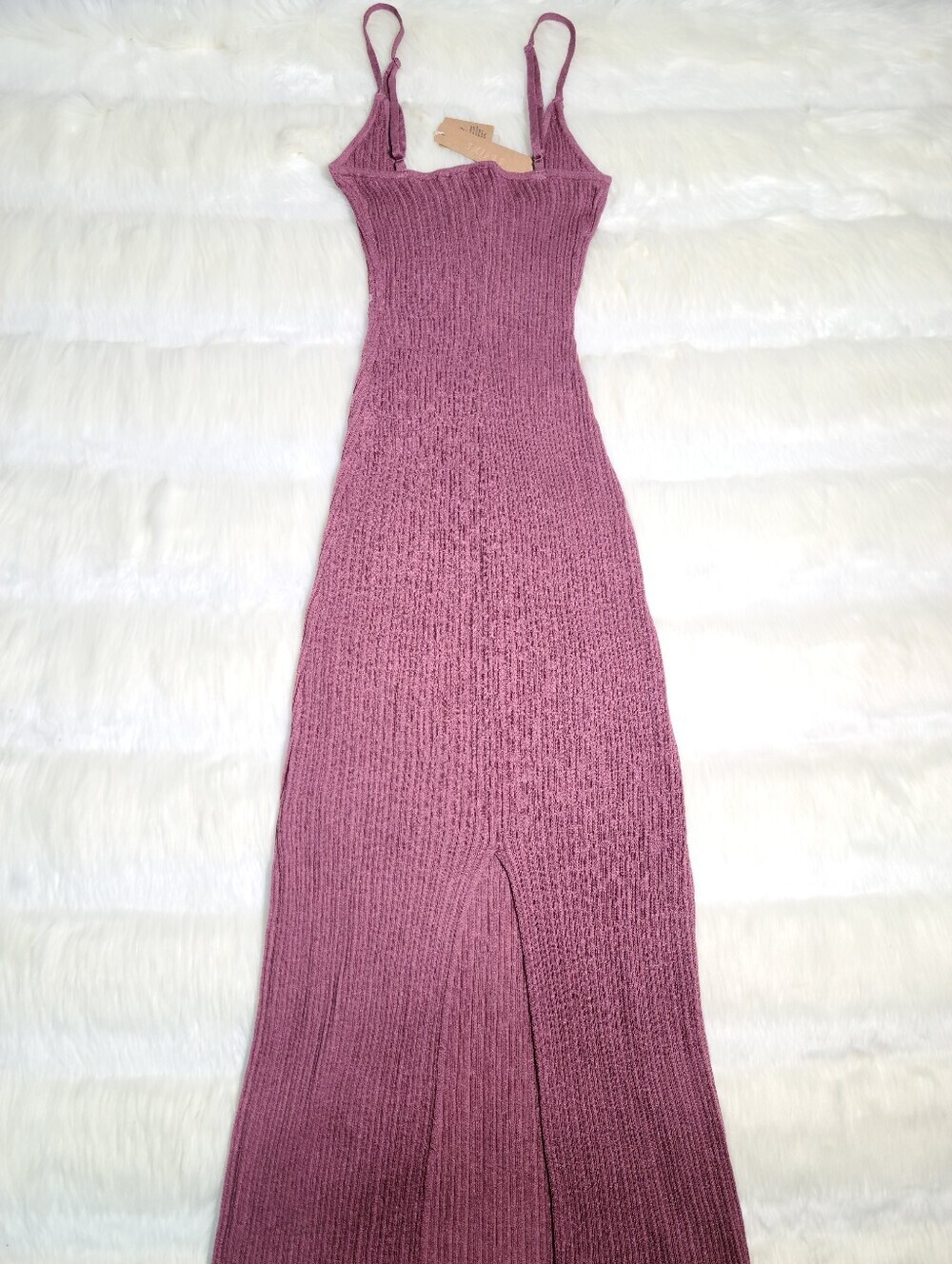 SKIMS Sheer Knit Midi Dress Purple Beet Women Small NEW - Picture 2 of 9